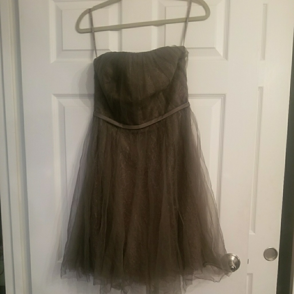 Gray strapless dress - Picture 1 of 3